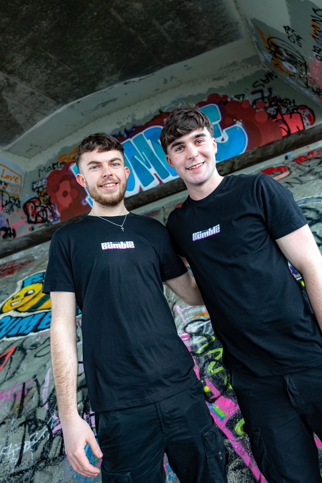 Black b2b White T-Shirt