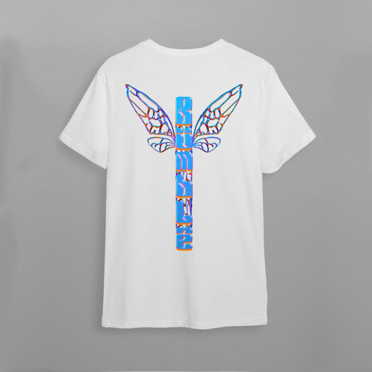 White b2b Blue T-Shirt